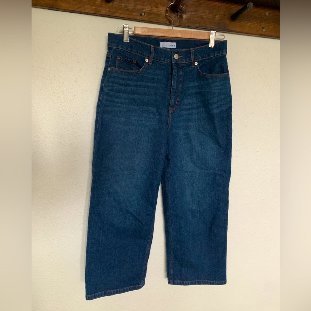 Loft wide leg petite jeans size 28/6